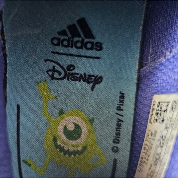 Adidas x Disney Monsters Inc. Mike Wazowski Sneakers Kids Size 6 Blue Fuzzy - Picture 9 of 12